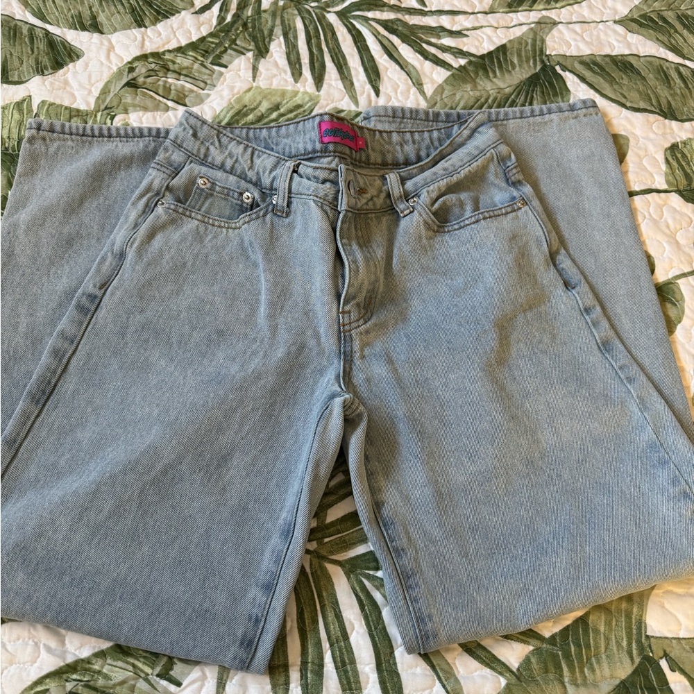 Edikted Sky Blue Denim Pants